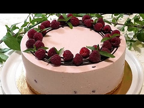 Из простых продуктов МУССОВЫЙ ТОРТ с малиной. /Raspberry mousse cake
