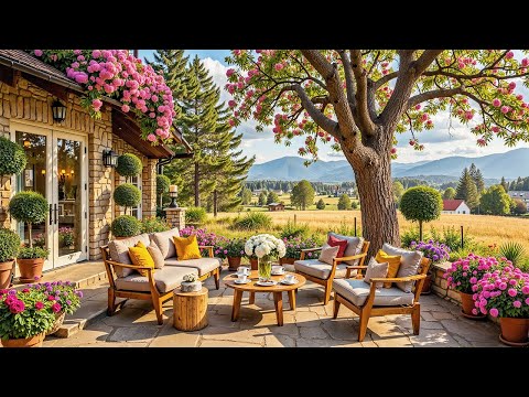 Calming Morning Jazz Music at Cozy Spring Coffee Shop Corner with Forest Sounds for Positive Mood #2