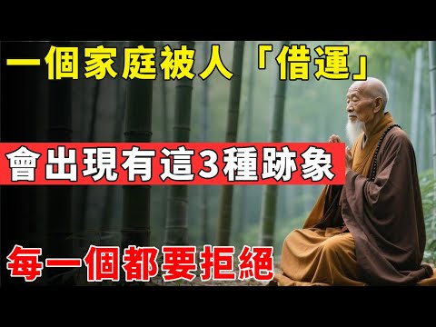 一個家庭被人“借運”，一旦有這3種跡象，每一個都要拒絕#佛光心境#佛陀#佛學#佛教#禪修#佛法智慧#佛教故事#佛教文化