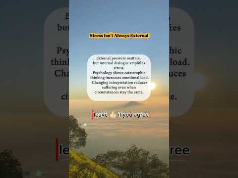 Stress Isn’t Always External #darkpsychology #psychology