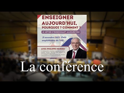 "Enseigner aujourd'hui, pourquoi, comment ?" de Philippe Meirieu