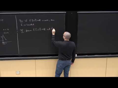 Lecture 16: The Min/Max Theorem and Bolzano's Intermediate Value Theorem