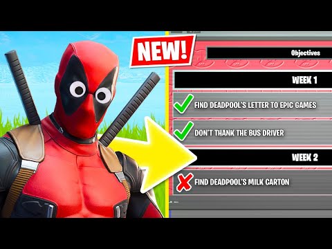 New DEADPOOL Challenges!! (Fortnite Battle Royale)