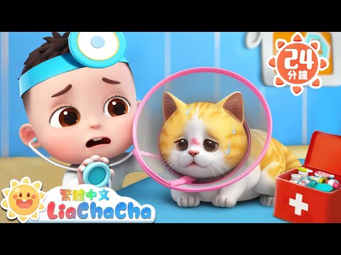 貓咪生病去醫院 | 照顧小貓咪 | 啟蒙教育 | 國語童謠 | 人氣兒歌 | LiaChaCha 依娜和恰恰 - 繁體中文 - 兒歌童謠