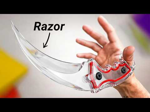 I Made a Transparent Karambit Knife (it's sharp)