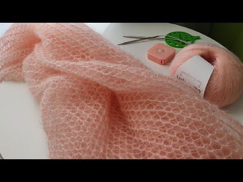 Airy knitting pattern for a stole.