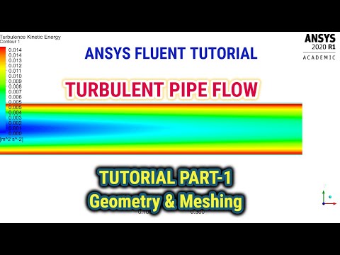 ANSYS Fluent Tutorial | Turbulent Pipe Flow ANSYS Fluent | Turbulent Flow CFD | Tutorial Part 1/2