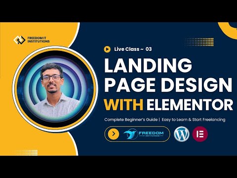 WordPress Landing Page Design with Elementor | Full Live Class for Freelancers Beginner to Pro 2026