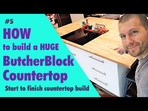 How to Build a HUGE Butcher Block Island Countertop