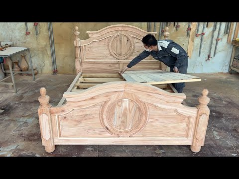 Artistic Wooden Bed & Technical Process Behind: Interior Masterpiece From The Hands Young Carpenter