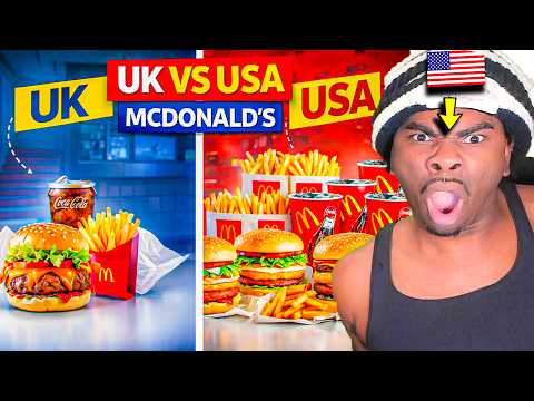American Reacts to US vs UK McDonald's | Food Wars