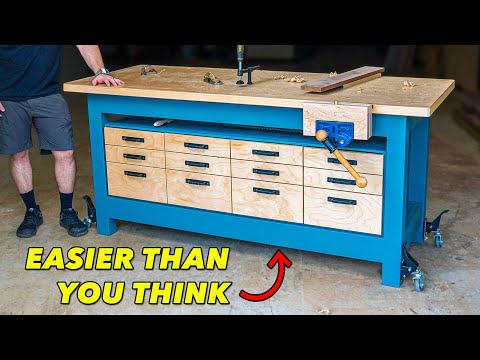 I Built The Ultimate "Beginner" Workbench, No Fancy Tools Required