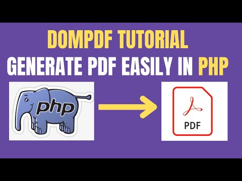 DOMPDF Tutorial PHP | DOMPDF in PHP Hindi | Generate PDF in PHP