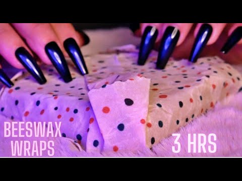 ASMR Unwrapping Beeswax Wrapps Compilation 🐝 Tapping & Scratching 🐝 No Talking