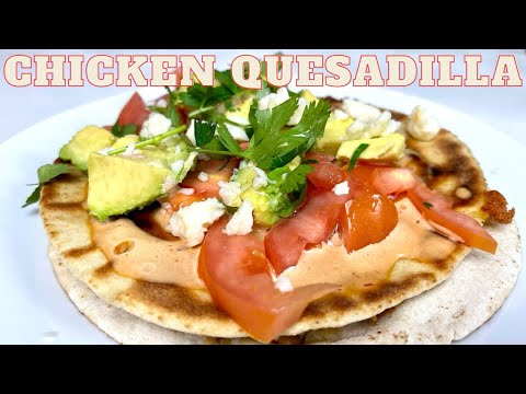 Leftover Chicken? Make Chicken Quesadillas with Pita Bread 🍗