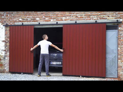 Homemade Simple SLIDING DOOR for GARAGE !?