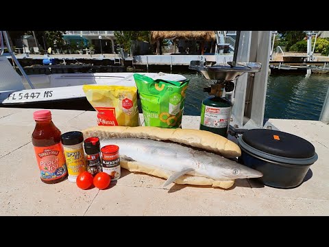 Making a Shark Sandwich - Shark Dinner in Florida!