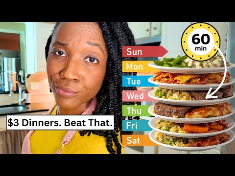 Cook  a Week of Dinners in 60 Minutes | The $3 Dinner System (Real Meals, No Fluff, Just Proof)