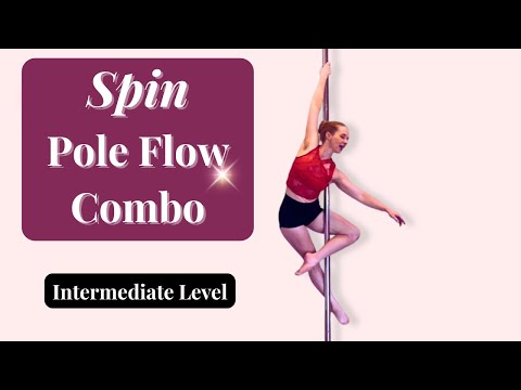 Beautiful Intermediate Spin Pole Flow Combo with Ballerina Pole Trick