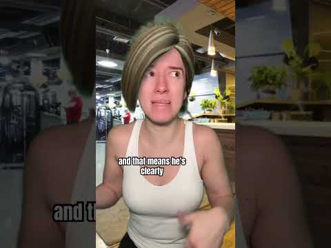 Someone is being CREEPY at the gym👀 #gym #comedy #funny #karen #woman #man #story #skit #workout