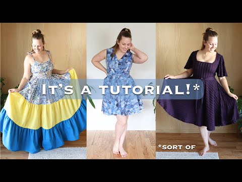 How to Make An Adjustable Split Side Dress (or Two)