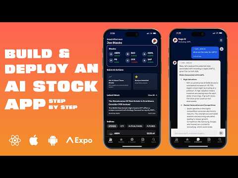 Build and Deploy an AI Stock Mobile App ||  React Native and Expo App  || Step by Step 2025