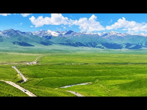 春季北疆風情 06-2024 4K 航拍, 五彩灘, 禾木村, 喀納斯, 賽里木湖, 那拉提草原, 獨庫公路
