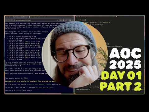 DAY 01/02 | Advent of Code 2025 | Rust | The face says it all