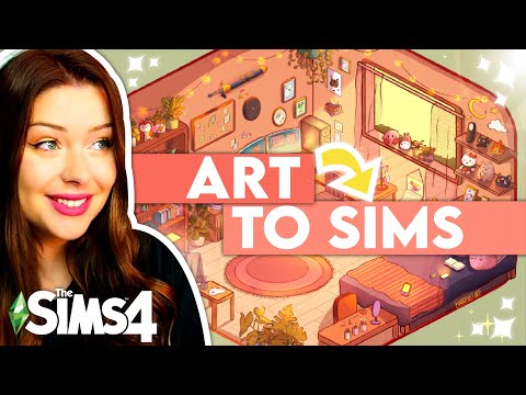 Creating Rooms in The Sims 4 Inspired by ✨Aesthetic Art✨