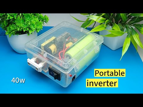 How to Make 40w Portable inverter | Rechargeable inverter |