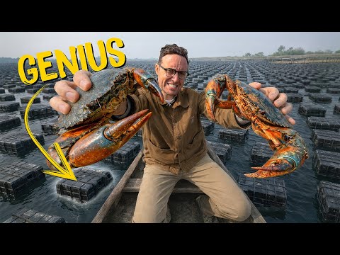 Floating Crab Factories: Turning Trash Into Millions (The Full System)