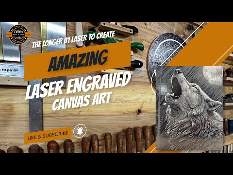 Mastering how to use a laser engraver to make canvas art.  #laser #art