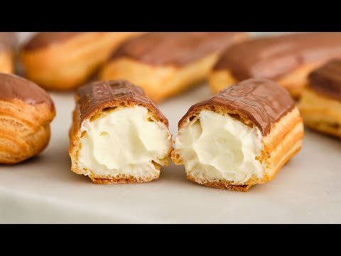 Bestes Dessert! Wenn Sie einen Ofen haben. Kinder bitten darum, sie jeden Tag zu kochen! Eclairs