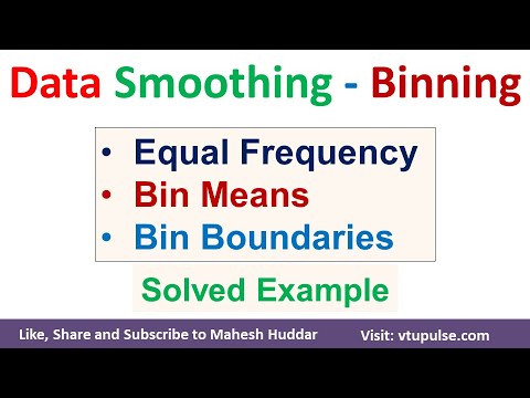 Data Smoothing Methods | Equal Frequency Bin | Bin Mean | Bin Boundary Data Mining by Mahesh Huddar