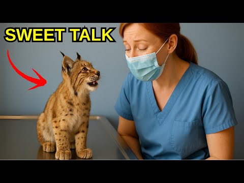 the vet couldn’t believe how this rescue bobcat sweet talked her—try not to smile