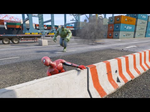 Funny Moments: Spider-Man Annoys Hulk Until He Goes Crazy in GTA 5! 🕷️💚🤣