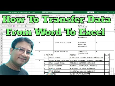 🤔How To Transfer Data From Word To Excel!  🔥Word Ki Data Ko Excel Me Kaise Copy Kare