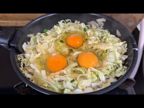 Try this cabbage and egg recipe! Once you try it, you won't be able to stop eating it!