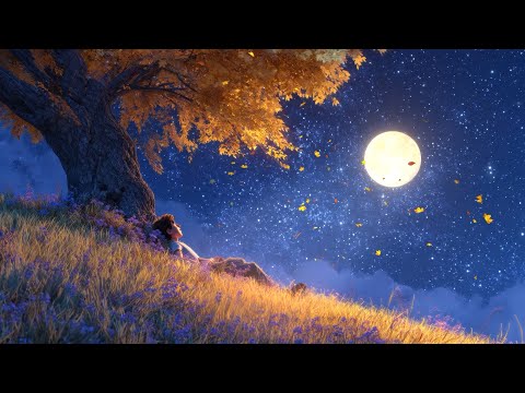 5 Hours Relaxing Sleep Music「Under the maple tree」🎵 Autumn Music, Insomnia (Long Way)