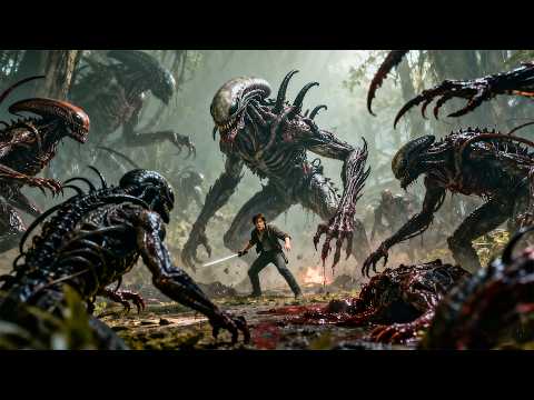 Mutant insect-beasts bloodbattle! Humans scramble to survive!