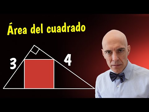 Can you find the area of ​​the square inside the triangle?💡
