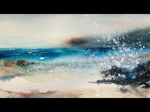Real Time Atmospheric Abstract Watercolour Seascape Tutorial