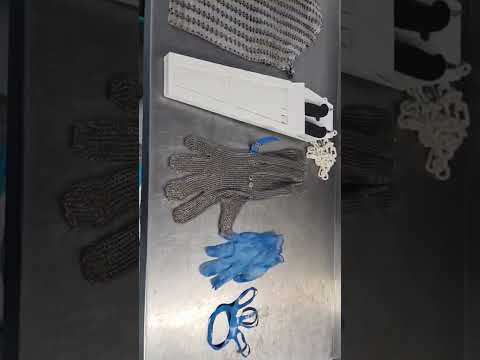 Butchers essential PPE/personal protection equipment.