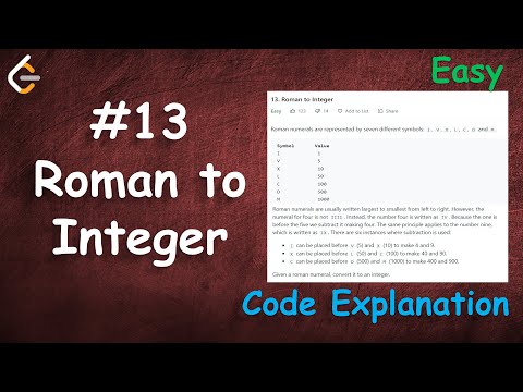 Roman to Integer | Leetcode -13 | Algorithms Made Easy