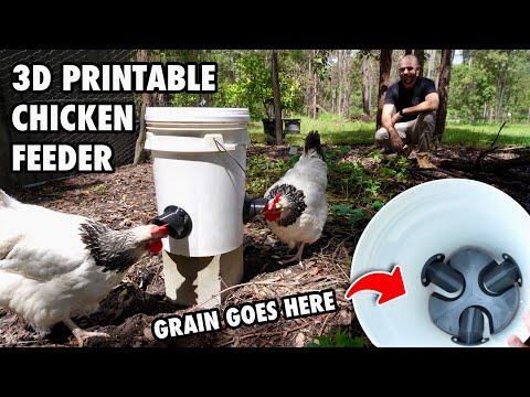 DIY Chicken Feeder with 3D Printable Parts