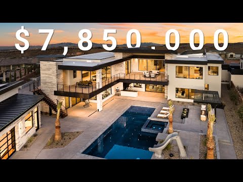 Touring a Southern UTAH MODERN MANSION! 16-Car Garage, Zion National Park Views