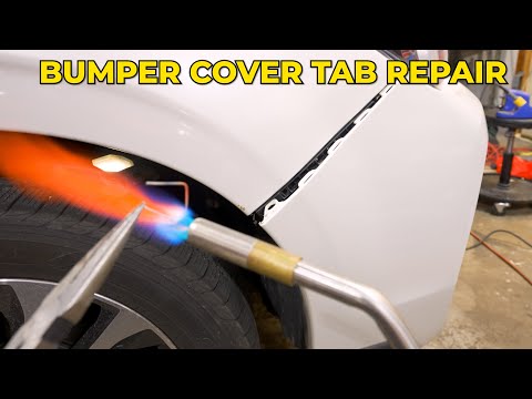 How to fix broken bumper cover tab with paper clip and heat.