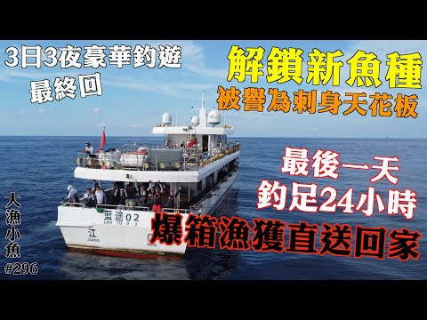 解鎖新魚種 被譽為刺身天花板 ┃爆箱漁獲直送回家 ┃最後一天釣足24小時 ┃3日3夜豪華釣遊最終回┃大漁小魚#296 ┃中文字幕