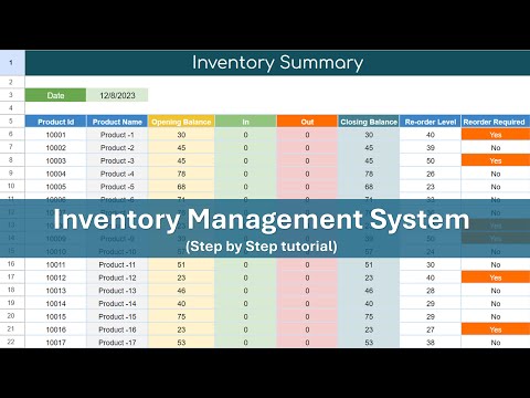 Create Inventory Management System in Google Sheet | Complete Process