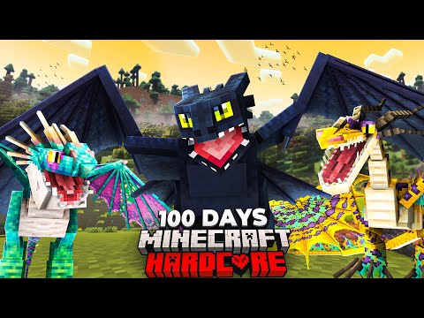 I Spent 100 Days in How to Train your Dragon in Hardcore Minecraft!